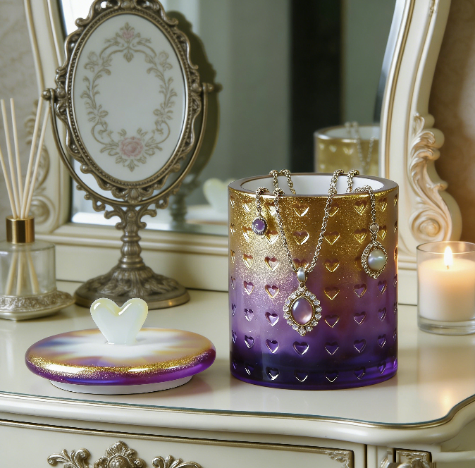 Full Heart-Shaped Storage Jar Resin Mold Set