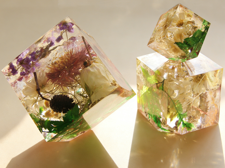 3pcs 3D Cube Ornament Resin Mold