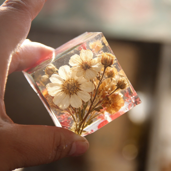 3pcs 3D Cube Ornament Resin Mold