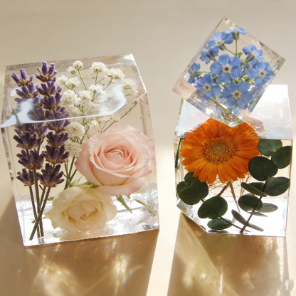 3pcs 3D Cube Ornament Resin Mold