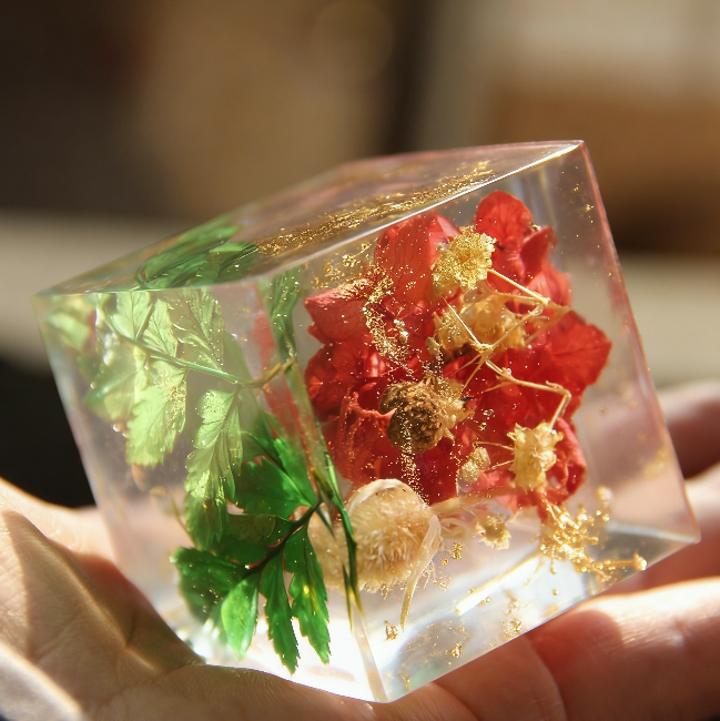 3pcs 3D Cube Ornament Resin Mold