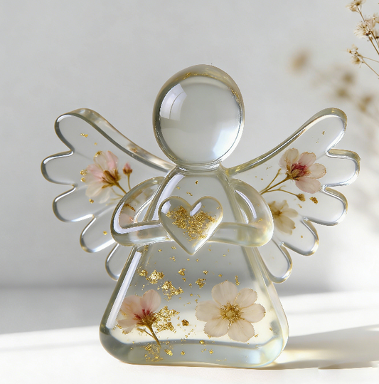 Heart Angel Ornament Resin Mold