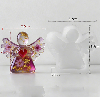 Heart Angel Ornament Resin Mold