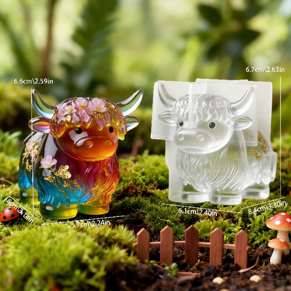 Adorable Yak Figurine Resin Mold