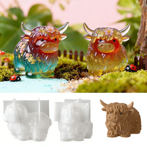 Adorable Yak Figurine Resin Mold