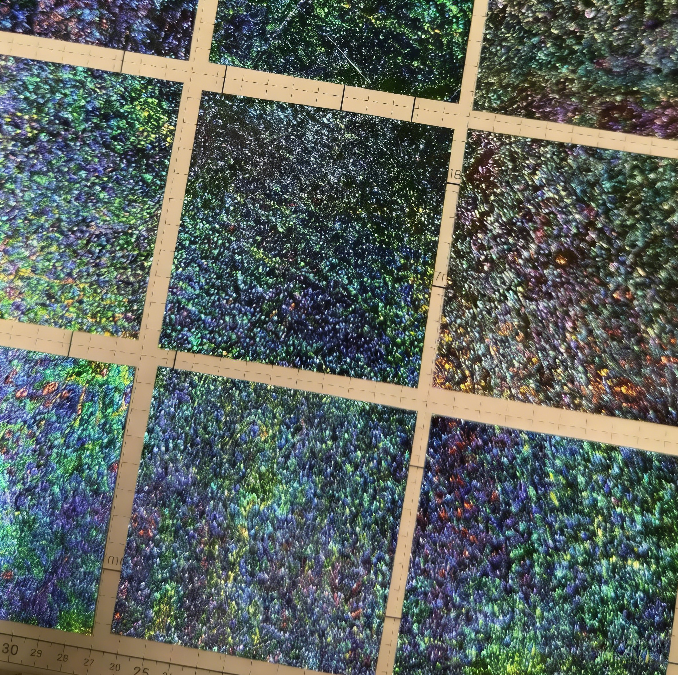 Iridescent Dichroic Film for Resin Art – Blue-Green Shimmer Effect
