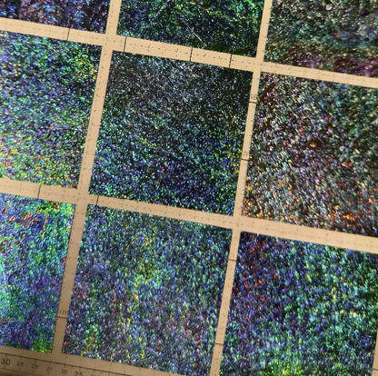 Iridescent Dichroic Film for Resin Art – Blue-Green Shimmer Effect