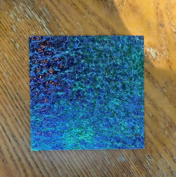 Iridescent Dichroic Film for Resin Art – Blue-Green Shimmer Effect