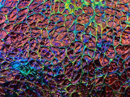 Iridescent Dichroic Film for Resin Art – Cyan-Blue-Violet Shimmer Effect