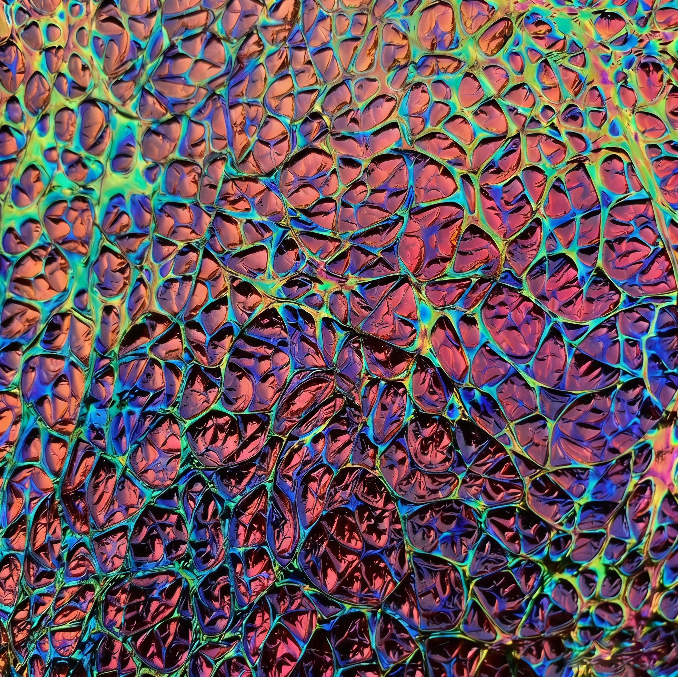 Iridescent Dichroic Film for Resin Art – Cyan-Blue-Violet Shimmer Effect