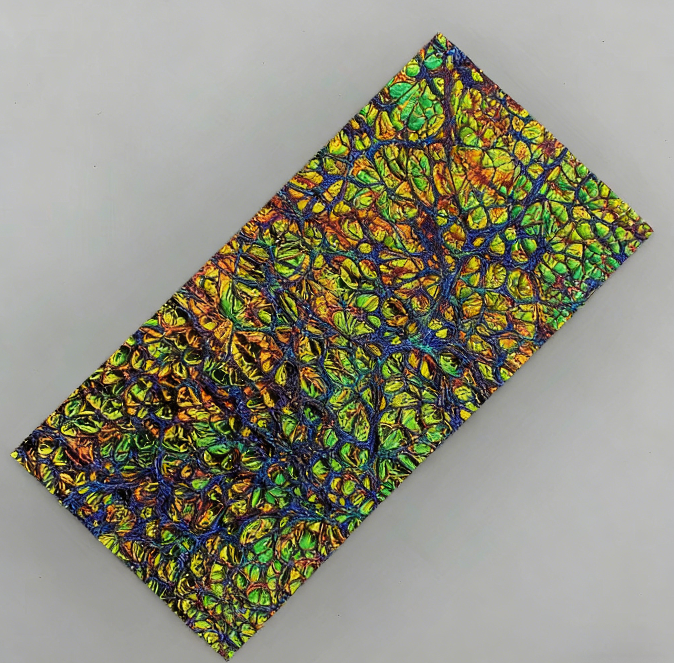 Iridescent Dichroic Film – Blue & Orange Color Shift