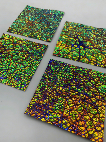Iridescent Dichroic Film – Blue & Orange Color Shift