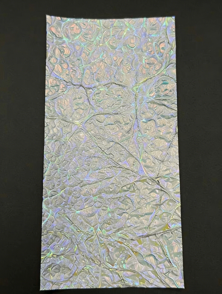 Iridescent Dichroic Film - Silver-White Laser Effect