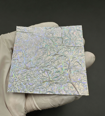 Iridescent Dichroic Film - Silver-White Laser Effect