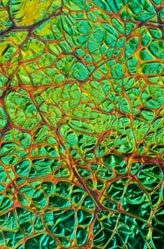 Iridescent Dichroic Film - Leaf Veins