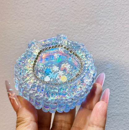 Handmade Diamond Flip-Top Shell Storage Resin Mold