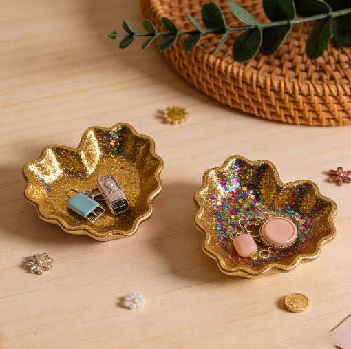 Heart-Shaped Storage Dish with Lace Edge Resin Mold