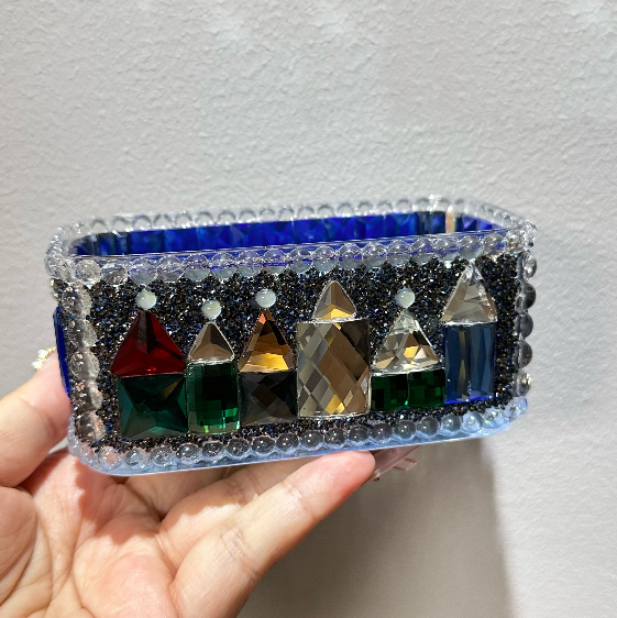 Handmade Diamond Castle Rectangular Storage Box Resin Mold