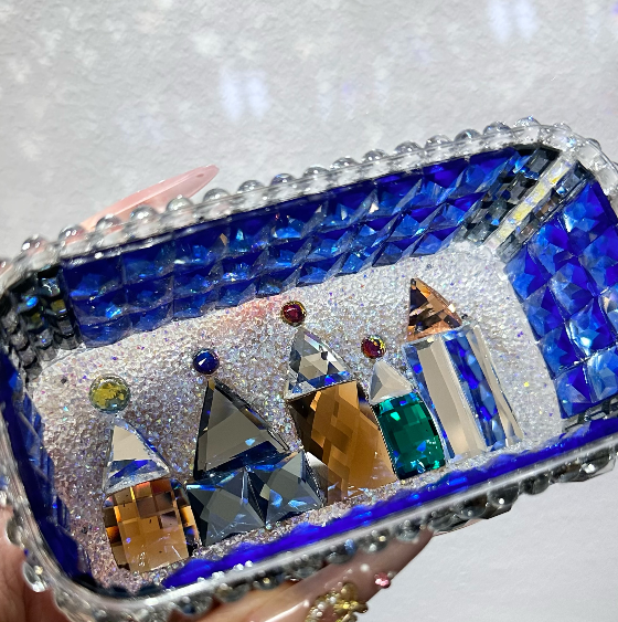 Handmade Diamond Castle Rectangular Storage Box Resin Mold