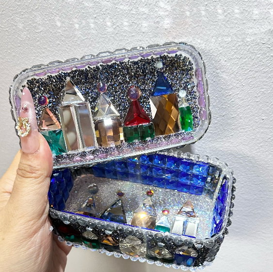 Handmade Diamond Castle Rectangular Storage Box Resin Mold