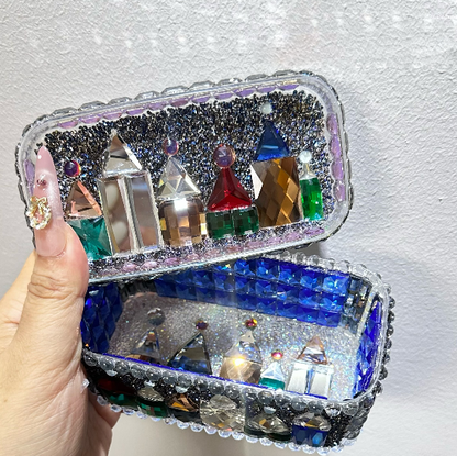 Handmade Diamond Castle Rectangular Storage Box Resin Mold