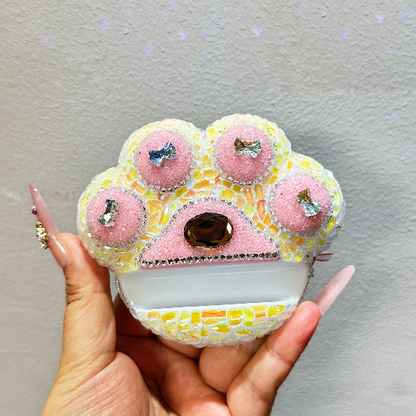 Handmade Diamond Cat Paw-Shaped Phone Holder Resin Mold