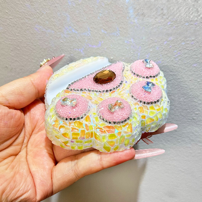 Handmade Diamond Cat Paw-Shaped Phone Holder Resin Mold