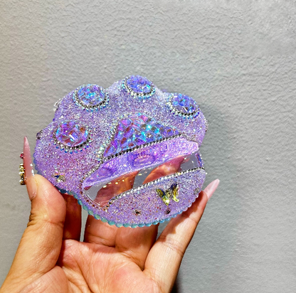 Handmade Diamond Cat Paw-Shaped Phone Holder Resin Mold