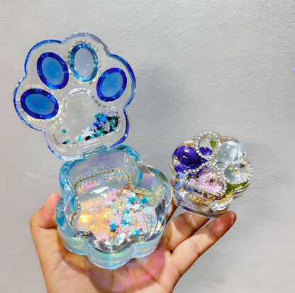 Handmade Cat Paw Shape Flip-TopBox Storage Resin Mold