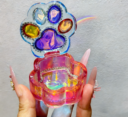 Handmade Cat Paw Shape Flip-TopBox Storage Resin Mold
