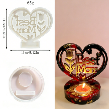 Best Mom Candle Holder Resin Mold