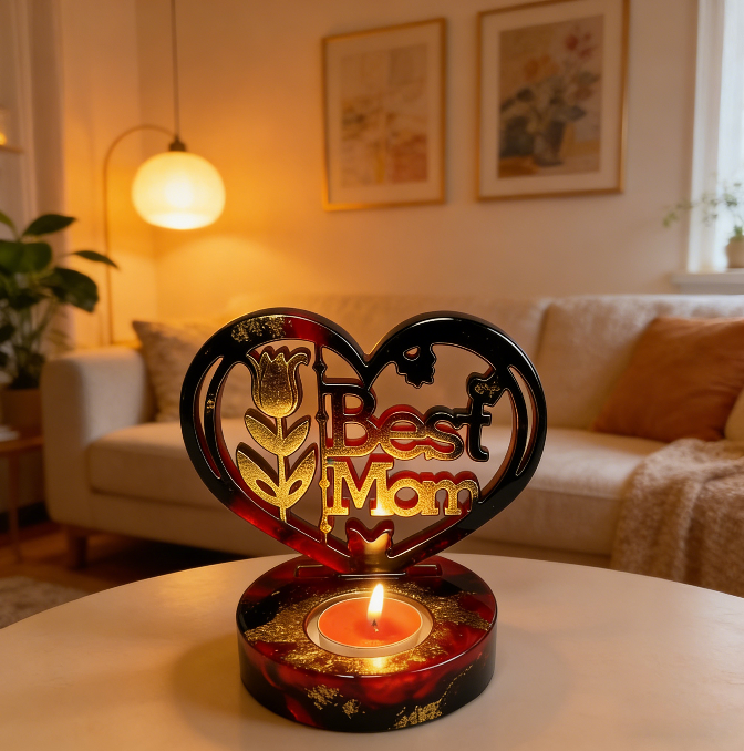 Best Mom Candle Holder Resin Mold