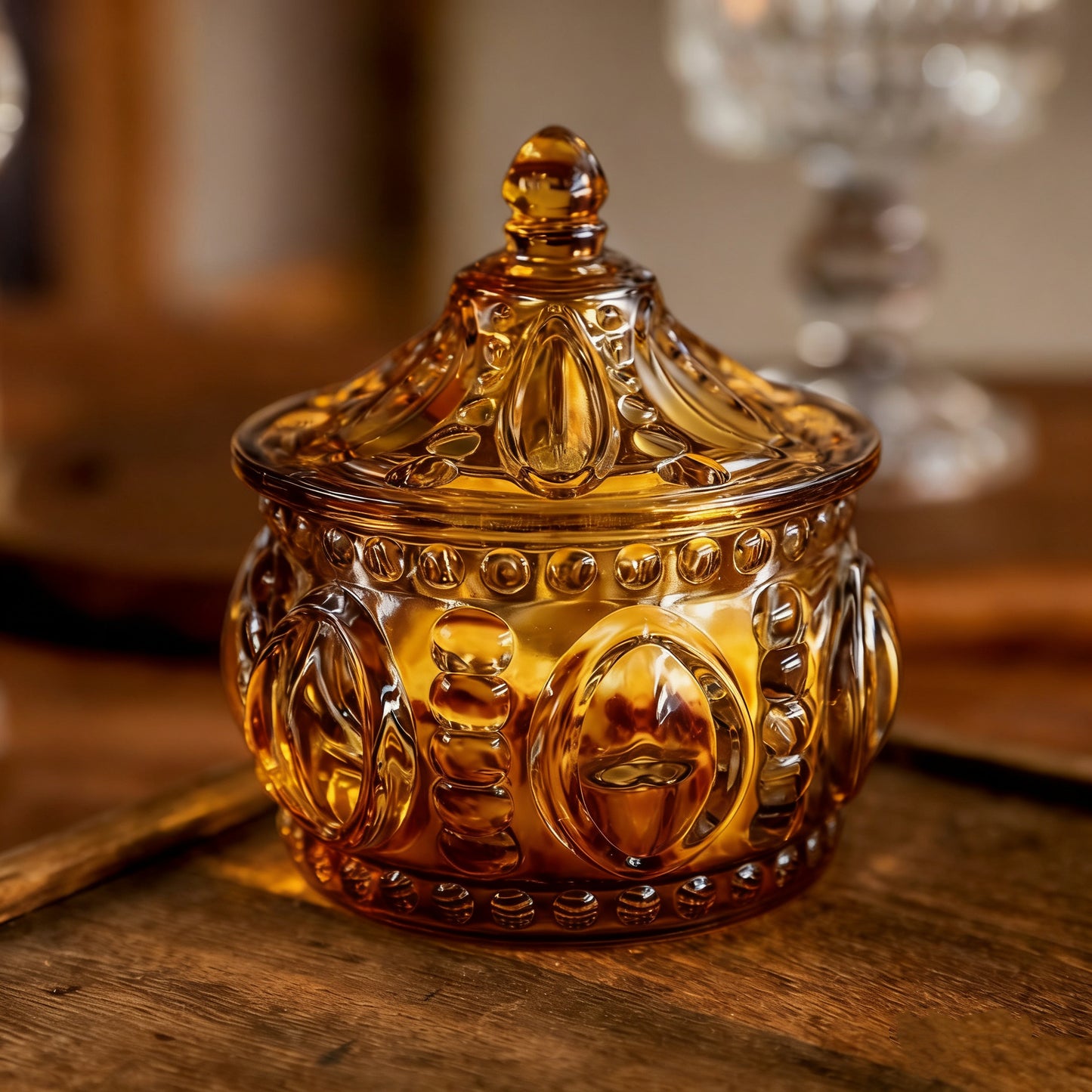 Handmade Diamond Crystal Flower Vintage Storage Jar Resin Mold