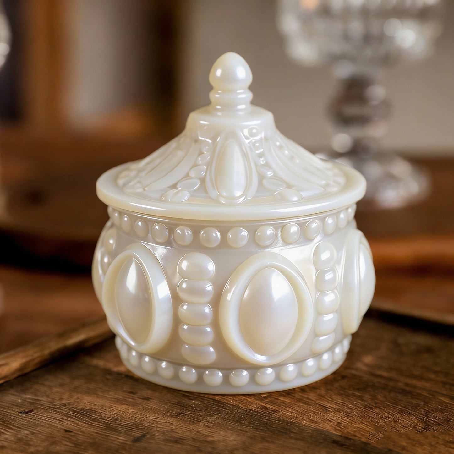 Handmade Diamond Crystal Flower Vintage Storage Jar Resin Mold