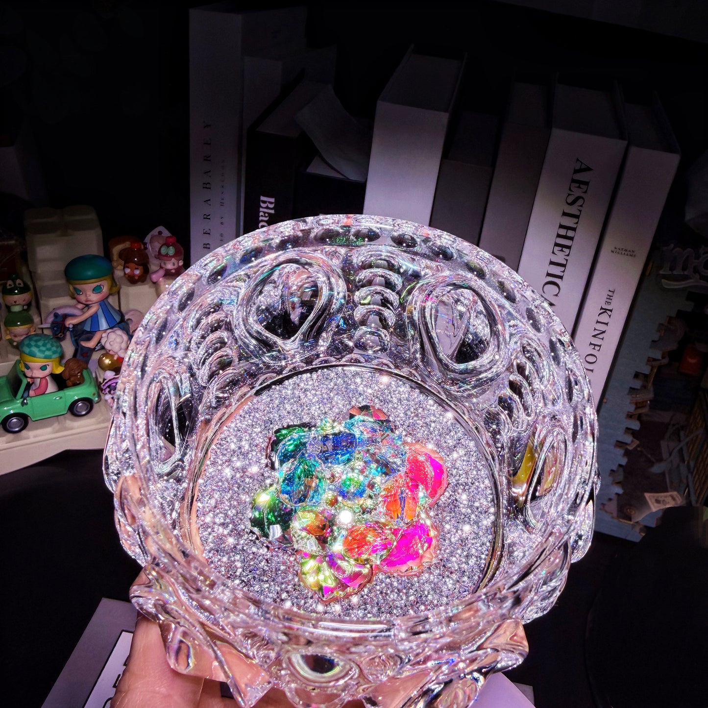 Handmade Diamond Crystal Flower Vintage Storage Jar Resin Mold