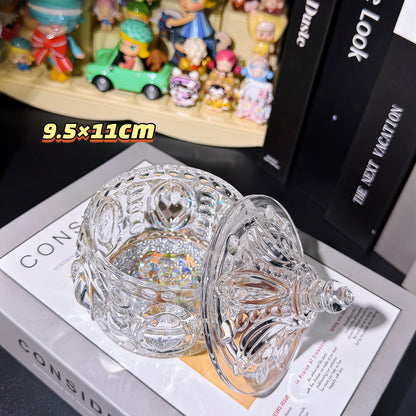 Handmade Diamond Crystal Flower Vintage Storage Jar Resin Mold