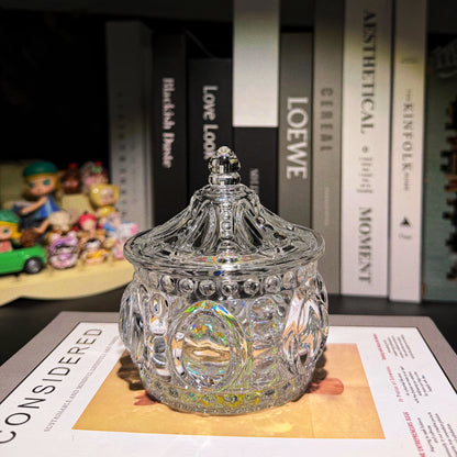 Handmade Diamond Crystal Flower Vintage Storage Jar Resin Mold