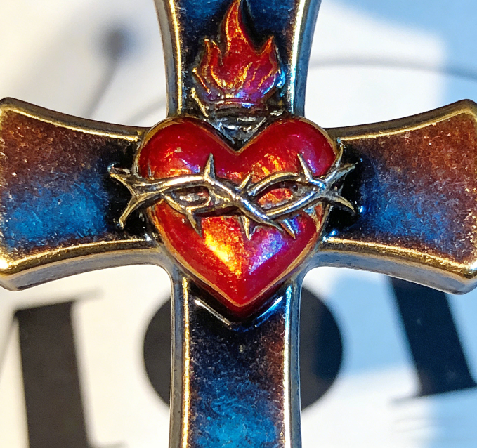 Handmade Sacred Heart Cross Pendant Resin Mold