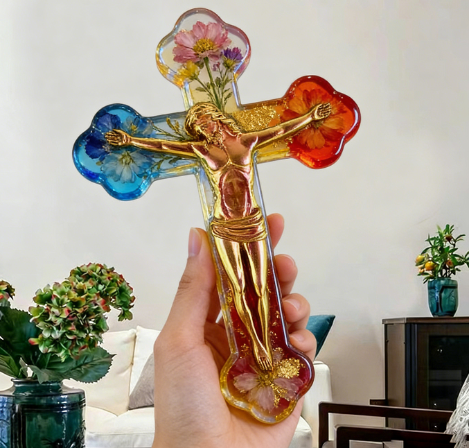 Jesus Cross Wall Hanging Resin Mold