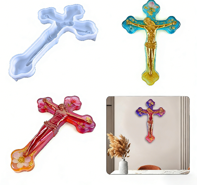 Jesus Cross Wall Hanging Resin Mold