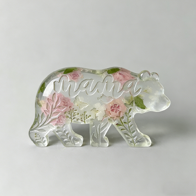 Mama Bear Ornament Resin Mold
