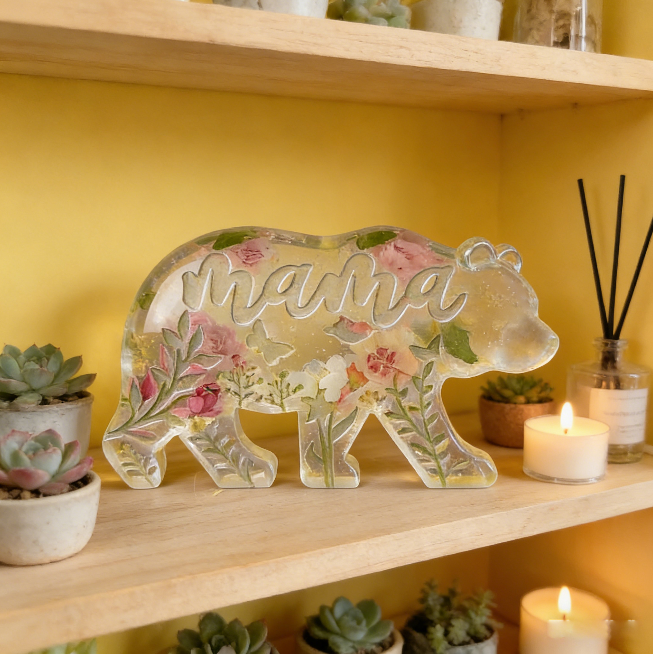 Mama Bear Ornament Resin Mold
