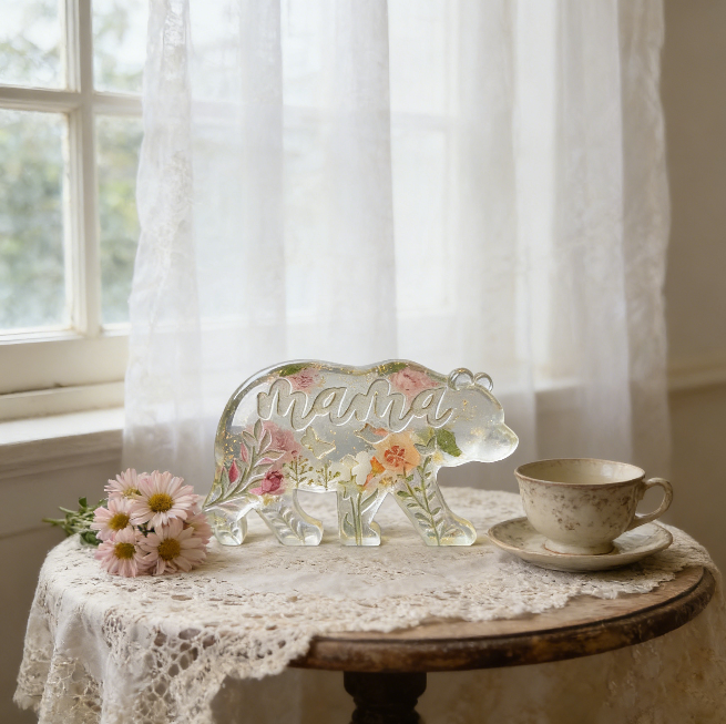 Mama Bear Ornament Resin Mold