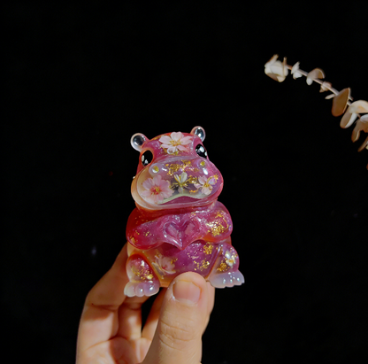 Handmade Heart Gesture Hippo Resin Ornament Mold