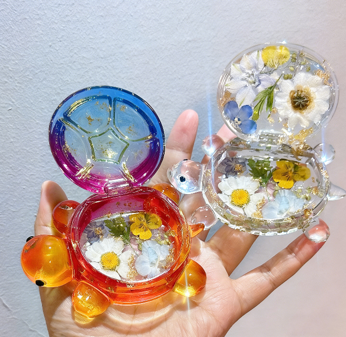Handmade Turtle Flip-Top Storage Box Resin Mold
