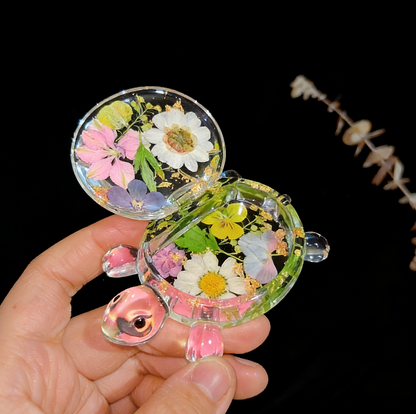Handmade Turtle Flip-Top Storage Box Resin Mold