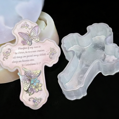 Handmade Large Vintage Cross Resin Molds Storage Resin Mold