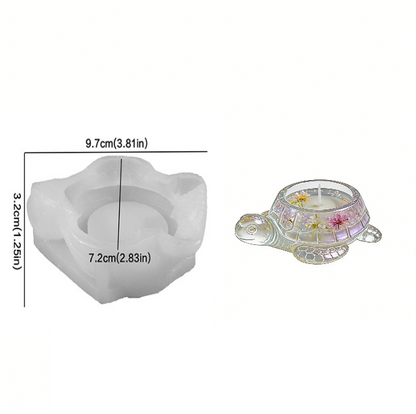 Turtle-Shaped Tea Light Candle Resin Mold