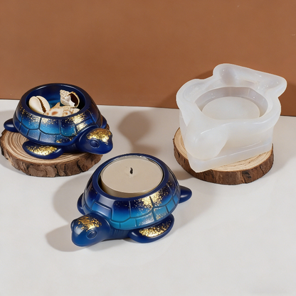 Turtle-Shaped Tea Light Candle Resin Mold
