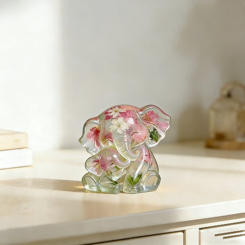 Mother & Baby Elephant Hug Ornament Resin Mold